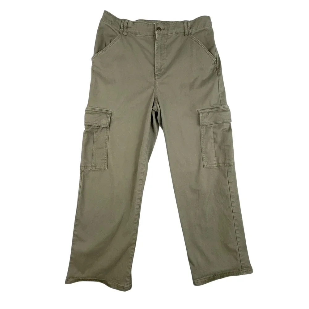 Bagatelle Collection Cargo Pants Women's Size 12‎ Relaxed Fit Stretch Army Green